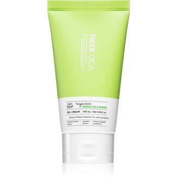 It´s Skin Tiger Cica Green Chill Down gel hidratant cu efect de calmare pentru ten gras si problematic