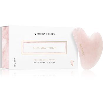 KORIKA Tools Gua Sha Rose Quartz Stone accesoriu de masaj faciale