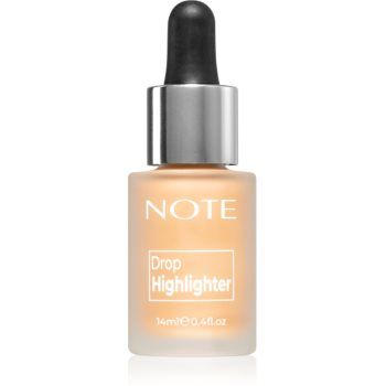Note Cosmetique Drop Highlighter iluminator lichid cu picurător ieftin