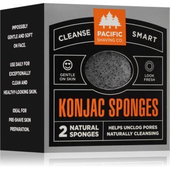 Pacific Shaving Konjac Sponges burete exfoliant blând faciale de firma original