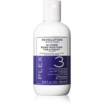 Revolution Haircare Plex Blonde No.3 Bond Restore Treatment tratament intensiv pentru par pentru păr uscat și deteriorat