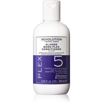 Revolution Haircare Plex Blonde No.5 Bond Conditioner tratament intensiv pentru par pentru păr uscat și deteriorat
