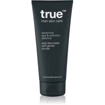 true men skin care Daily face wash with gentle scrubs gel exfoliant de curatare pentru barbati