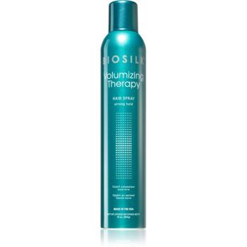 Biosilk Volumizing Therapy Hair Spray fixativ cu fixare puternică pentru un styling neted si plin de volum