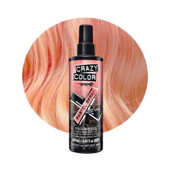 Crazy Color - Spray colorant pentru par blond decolorat Pastel Peachy Coral 250 ml