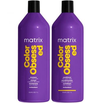 Matrix Color Obsessed - Pachet pentru par vopsit Sampon 1L + Balsam 1L