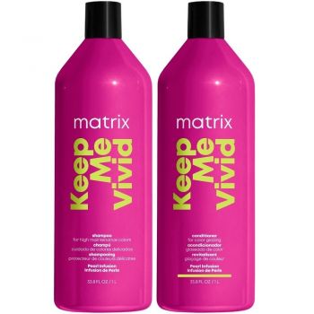 Matrix Keep Me Vivid - Pachet toate tipurile de par vopsit Sampon 1L + Balsam 1L