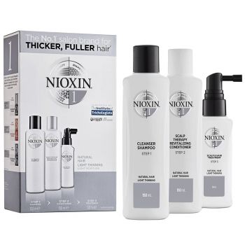 Nioxin System 1 - Pachet tratament anticadere normala pentru par natural 350ml