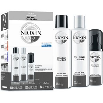 Nioxin System 2 Pachet tratament anticadere puternica pentru par natural, 700ml