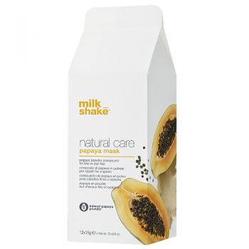 Milk Shake Natural Care - Masca pudra pentru par fin sau tern Papaya 12x15g