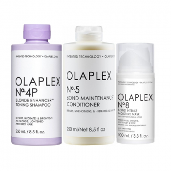 Olaplex - Pachet de reparare,mentinere si hidratare intensa par blond No.4P,No.5,No.8