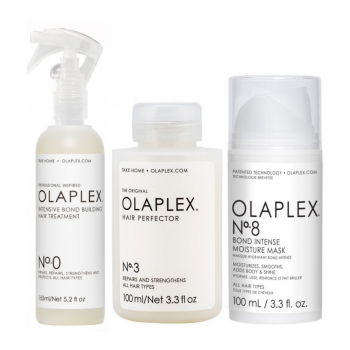 Olaplex - Pachet pre-tratament de reparare si hidratare intensa No.0, No.3, No.8