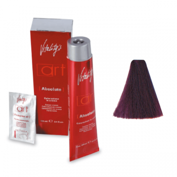 Vopsea permanenta de par Vitality's Art Absolute cu amoniac 5/88 Castaniu Deschis Violet Intens 100 ml