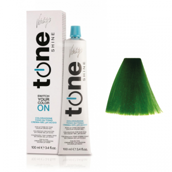 Vopsea semipermanenta de par Vitality's Tone Shine Green fara amoniac 100ml de firma originala