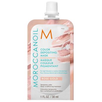 Masca coloranta pentru par Moroccanoil Color Depositing - Rose Gold 30ml