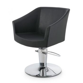 Scaun coafura Maletti Gala Scai 008 negru cu baza Madam Ronde