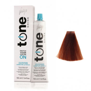 Vopsea de par crema semipermanenta Vitality's Tone Shine Deep Copper Blonde 7/44 100ml