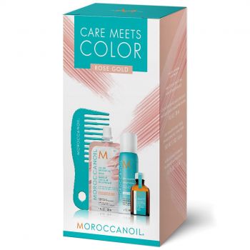 Set pentru par Moroccanoil Care Meets Color Rose Gold