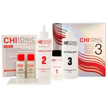 Kit pentru Par Natural, Rezistent si Aspru - CHI Ionic Permanent Shine Waves Selection 3 Kit