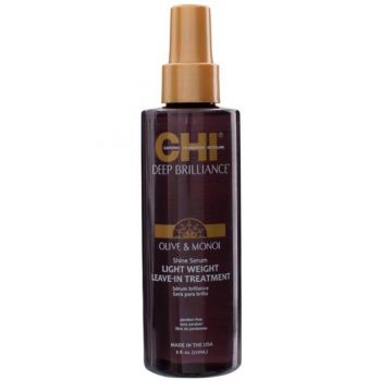 Ser Tratament Leave-In pentru Stralucire - CHI Farouk Deep Brilliance Olive & Monoi Shine Serum Light Weight Leave-In Treatment, 177ml