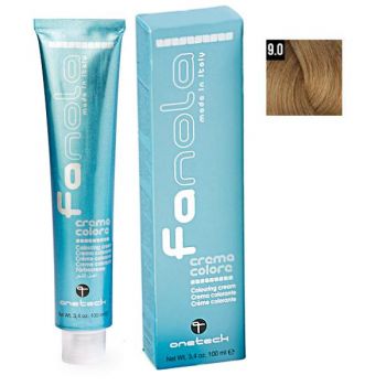 Vopsea Crema Permanenta Fanola 9.0 Blond Foarte Deschis, 100ml