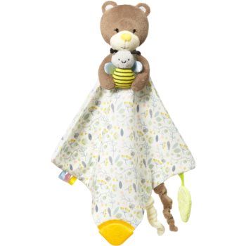 BabyOno Have Fun Teddy Gardener pătură mini cu animal de pluș pentru dentiție