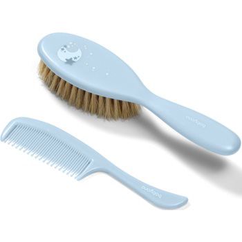 BabyOno Take Care Hairbrush and Comb III set Blue(pentru nou-nascuti si copii) ieftin