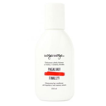 Balsam hidratant, vegan de par cu extracte de merisoare de munte si rozmarin, pentru uz zilnic, Finally, Uoga Uoga, 250ml