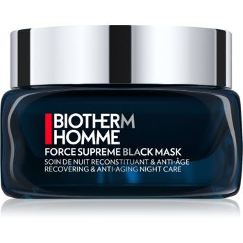 Biotherm Homme Force Supreme mască de noapte pentru reînnoirea pielii neagră