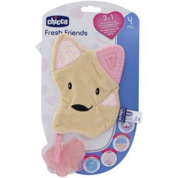 Chicco Fresh Friends Teething Cuddly Toy jucărie de adormit pentru dentiție