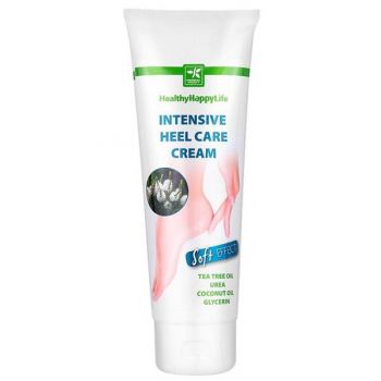 Crema pentru Ingrijirea Intensiva a Calcaielor Crapate cu Ulei din Ceai Verde si Uree - Healthy Happy Life Intensive Heel Care Cream, 100 ml