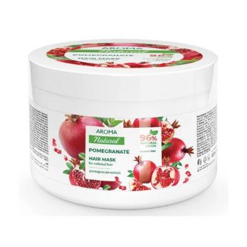 Masca pentru Parul Vopsit cu Extract de Rodie - Aroma Natural Pomegranate Hair Mask For Colored Hair, 450 ml