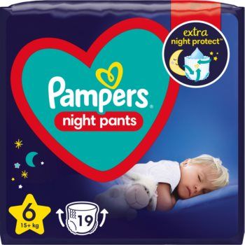 Pampers Night Pants Size 6 scutece de unică folosință tip chiloțel pentru noapte