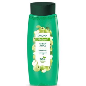 Sampon pentru Uz Frecvent cu Mar Verde - Aroma Natural Green Apple Shampoo for Frequent Use, 400 ml
