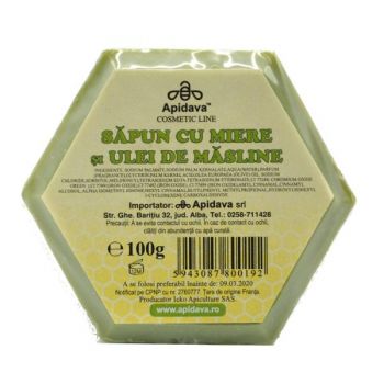 Sapun cu Miere si Ulei de Masline Apidava, 100g de firma original