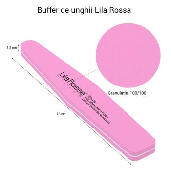Pile Buffer Unghii 100/100 Refolosibila Lila Rossa, Romb