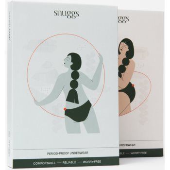 Snuggs Period Underwear Classic: Medium Flow Black chiloți menstruali textili în caz de menstruație medie