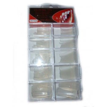 Tipsuri Unghii Transparente - 100 Buc