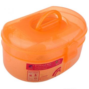 Geanta cosmetice din plastic cu oglinda Portocaliu