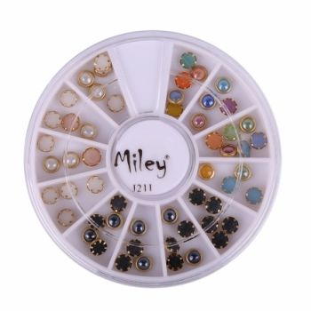 Decor Pentru Unghii Miley 12 Pozitii Mix Buline