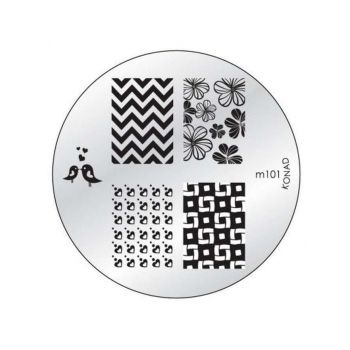 Matrita Metalica Pentru Stampile Unghii Konad M101