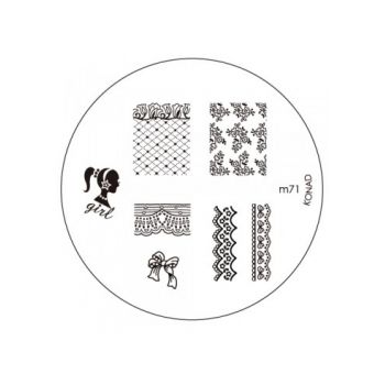 Matrita Metalica Pentru Stampile Unghii Konad M71