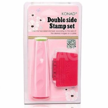Set Stampila Dubla si Racleta Matrita Konad