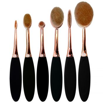 Kit pensule fond de ten 6 dimensiuni maner silicon