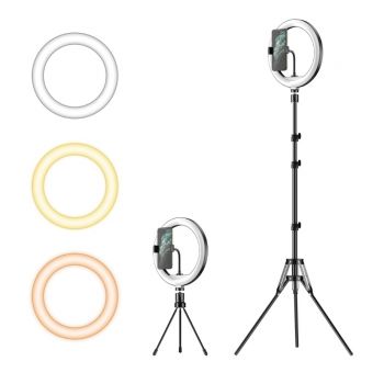 Lampa Circulara Foto Inaltime 2.1m + Suport Telefon - Kit Starter Vlogging Premium