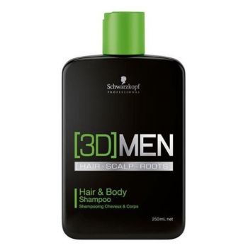 Sampon Profesional 2 in 1 pentru Par si Corp Schwarzkopf Professional, 3D Men, 250 ml