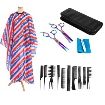 Set Foarfece de Tuns si Filat Profesionale, Sasa Camelon YCT-6.0 + Cadou Manta Tuns Barber de firma originala