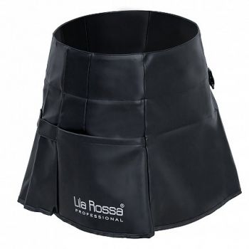 Sort Frizerie / Coafor Lila Rossa, din Piele Ecologica, Impermeabil, cu buzunar, cu Snur Reglabil, Negru