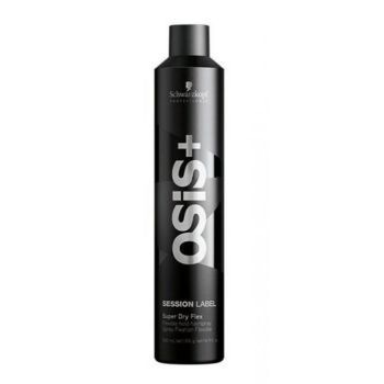 Fixativ Profesional cu Fixare Flexibila Schwarzkopf Professional Osis+ Session Label Super Dry Flex, 500 ml