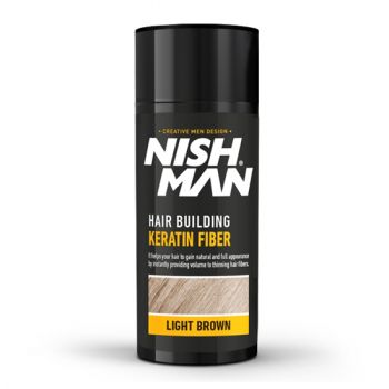 Pudra Fiber pentru Parul Rar Nish Man Saten Deschis
